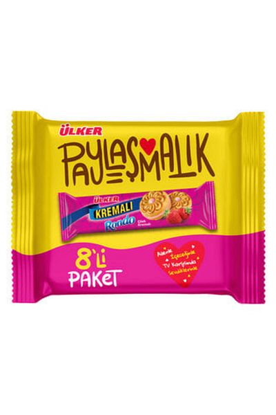 Ülker Rondo Strawberry Cream Biscuit - 8X61 g (1 Piece)