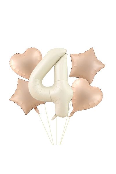 DÜVENCİ TİCARET New Cream Color Age Balloon Set
