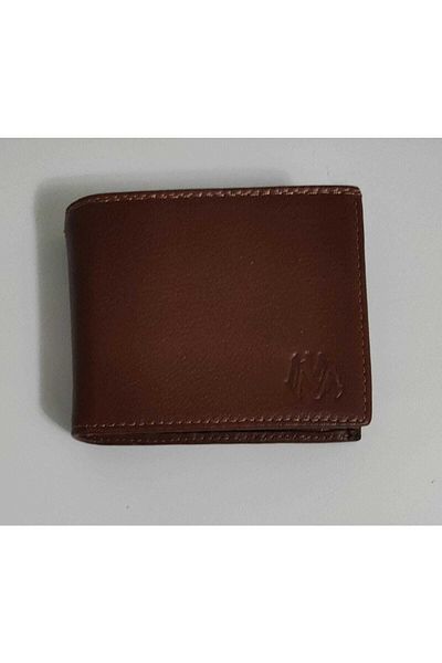 firdevsi hobi Real Leather Horizontal Men's Wallet with Coin - Gold Series