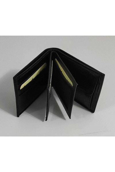 firdevsi hobi Real Leather Horizontal Men's Wallet with Coin - Gold Series