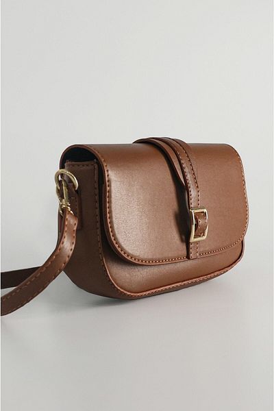Cochines C&h Style Women's Brown Buckle Cross Strap Bag