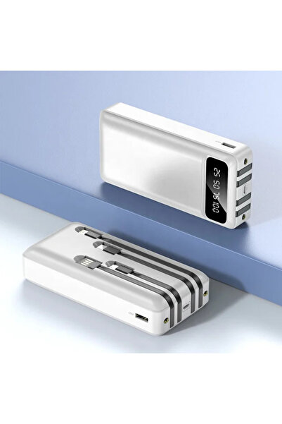VOOKA 10000 Mah Çoklu Kablolu Gerçek Kapasite Powerbank Taşınabilir Şarj Aleti