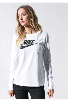 Nike Sportswear Essential Uzun Kollu Kad n Sweatshirt Fiyat Yorumlar Trendyol