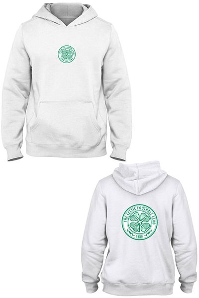 Pisa Art The Celtic Football Clup Μπροστινό πίσω εμπριμέ φούτερ με κουκούλα με τσέπες καγκουρό Bll1274