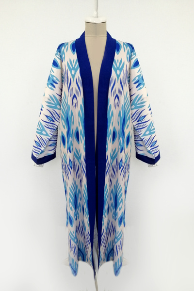 Kaftan Collection Kimono și caftan lung cu model Ikat