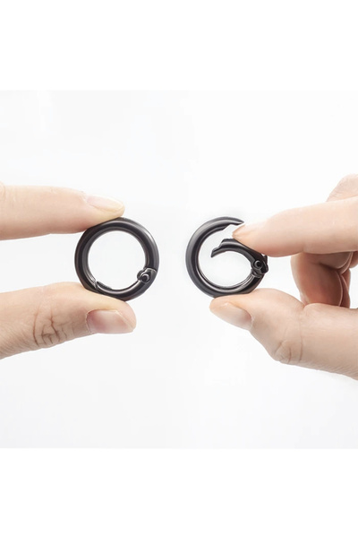 İsmet metal aksesuar مشبك شنطة مستورد 2 سم اكسسوار زنبركي دائري اسود 10 قطع -...