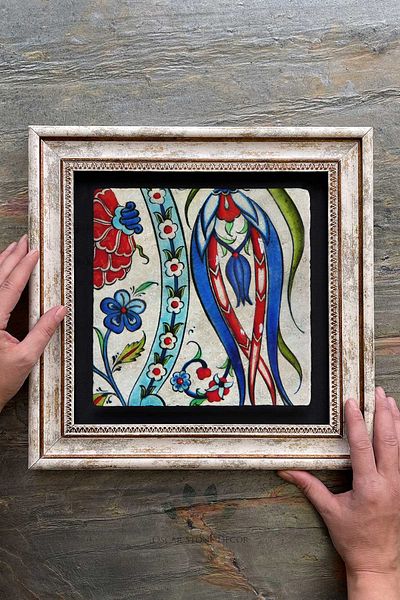 Oscar Stone Decor Framed Painting Stone Wall Decor 30 X 30 cm Tile Ceramic Patterned Marble Painting