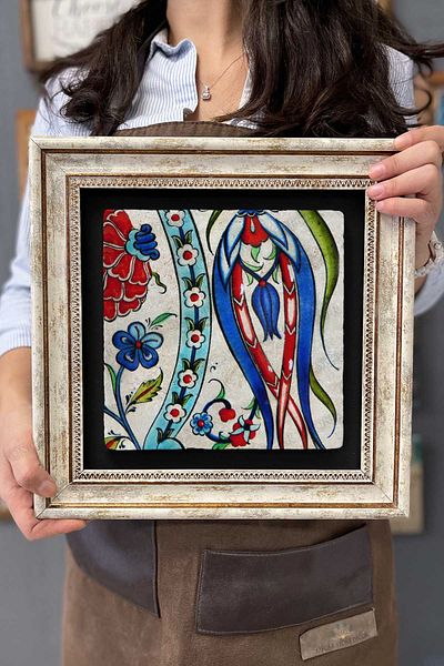 Oscar Stone Decor Framed Painting Stone Wall Decor 30 X 30 cm Tile Ceramic Patterned Marble Painting
