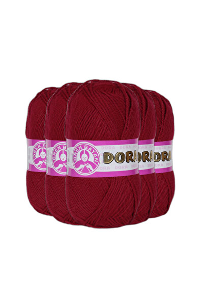 Ören Bayan Ören Dora Patiklik Çoraplık El Örgü İpi 500gr - 034 Bordo