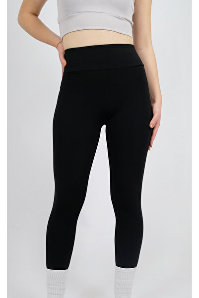 TASTORE Colanți cu talie largă negri din neopren efect modelator