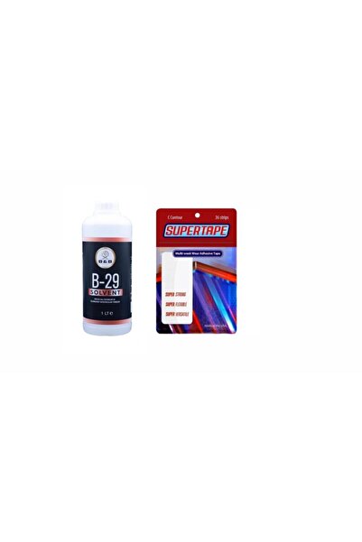 True Tape 3 Paket 36'lısüper Tape Oval Bant+1 Lt Solvent