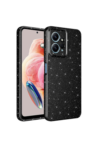 Nezih Case Xiaomi Redmi Note 12 4G Uyumlu Simli Kamera Korumalı Lüks Koton Kılıf