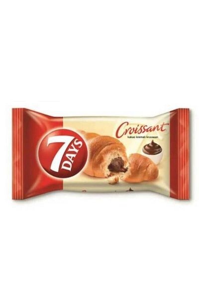 Sevenday 7 Days Croissant with Cocoa - Single 72 Gr (24 Pieces)