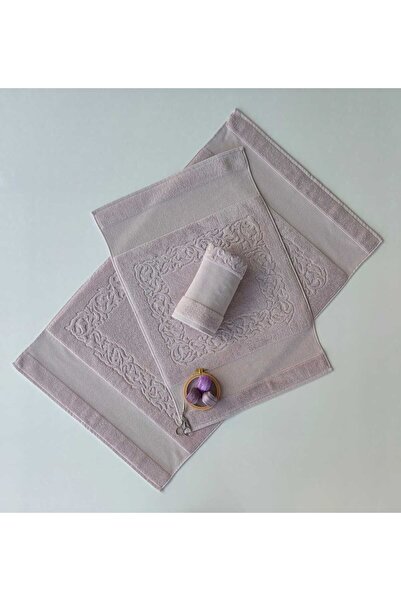 sarra Σετ δερμάτινο χαλάκι Etamin 3 τεμαχίων - Plum