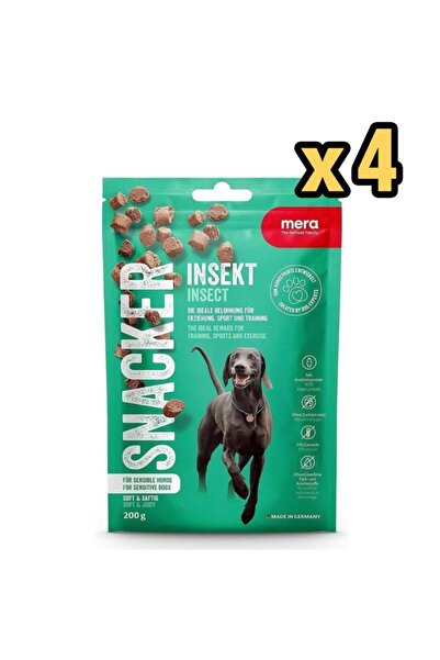 Mera Snacker Larvalı Yumuşak Köpek Ödülü 200 gr x 4 Adet