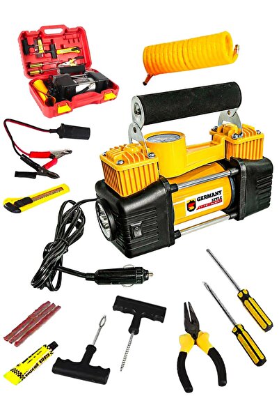 Germany Style Profesyonel Çift Pistonlu 12 V 150 Psi Dakikada 85 Lt Araç Arab...