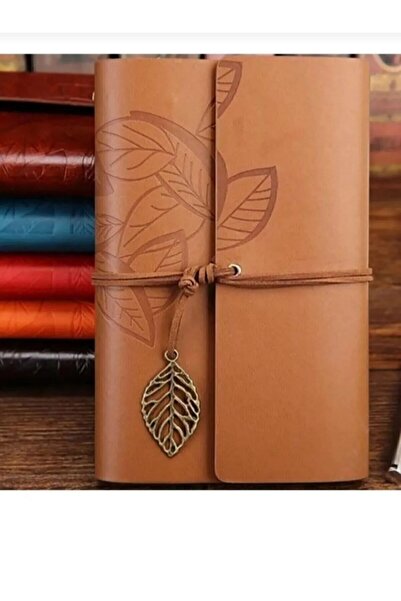Genel Markalar Eskitme Sayfa Deri Kaplı Ajanda Günlük Anı Ve Not Defteri