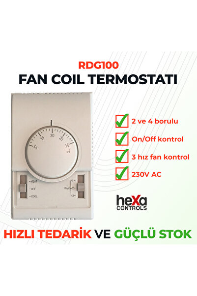 Hexa Controls Fan Coil 2 Ve 4 Borulu Sistem Fan Coil Termostatı