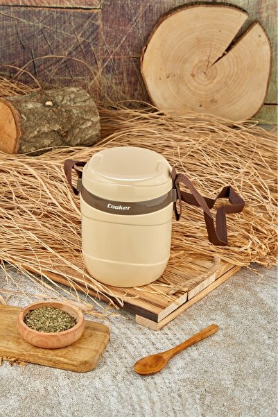 Cooker Lüx 1,2 Litre Çelik Hazneli 3'lü Yemek Termosu
