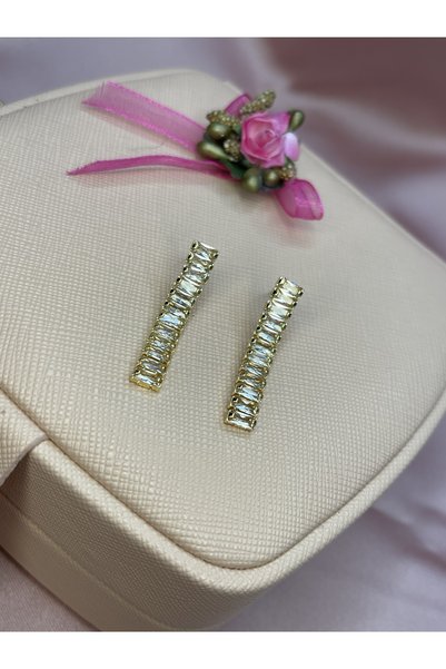 ismim bijuteri Waterway Gold Color Earrings 2 × 5.5