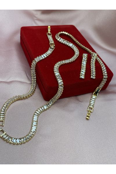 ismim bijuteri Waterway Gold Color Set suit 2×5.5