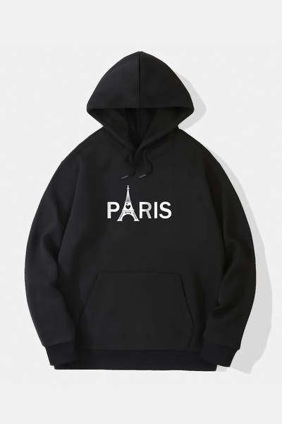 Jooy Company Hanorac cu glugă cu design Turnul Eiffel Paris