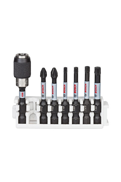 Bosch 7 Parçalı Tornavida Matkap Uç Seti Impact Control, T/pz/ph Evrensel Tutucu