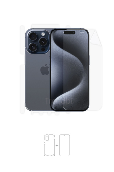 Wrapsol Iphone 15 Pro Full Body 360 Derece Koruyucu Ön Arka Ve Yan Poliüretan...