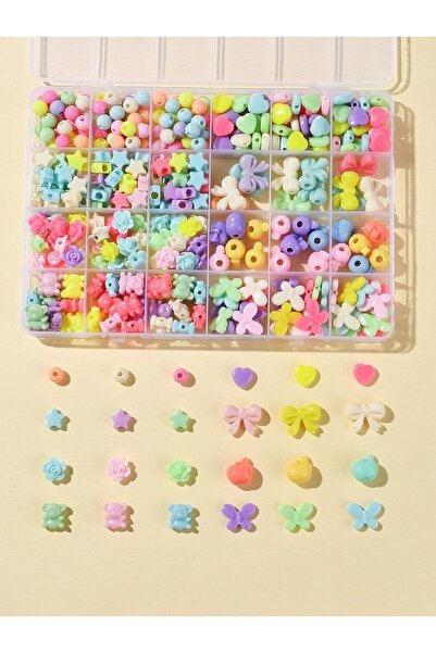 RLX BUJİTERİ Hobby Bead Set in a Box of 24 24 Pieces Acrylic Beads Design You...