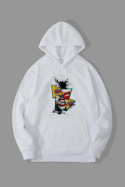 Jooy Company Bela WOW Design Sa kapuljačom majica