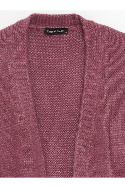 LC Waikiki LCWAIKIKI Classic Şal Yaka Ajurlu Uzun Kollu Kadın Triko Hırka