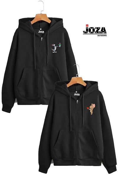 Joza Outdoors C Συνδυασμός φούτερ με κουκούλα με λουλούδια Tommy Jerry και παλτό Arctic - Σετ 2 τεμαχίων