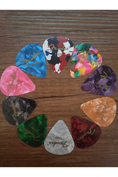 FENDER 10 Adet Thin Sedefli Gitar Penası