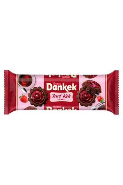 Ülker Dankek Strawberry and Chocolate Tart Cake - 180 G, 5 Pieces