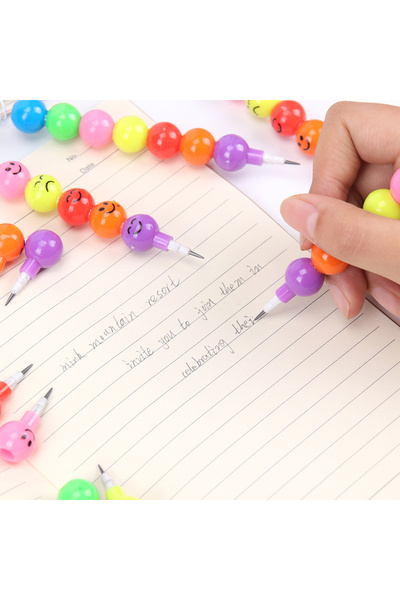 Bluoksweet 7 farklı emoji top yumurtlayan okul öğrenci kurşun kalem