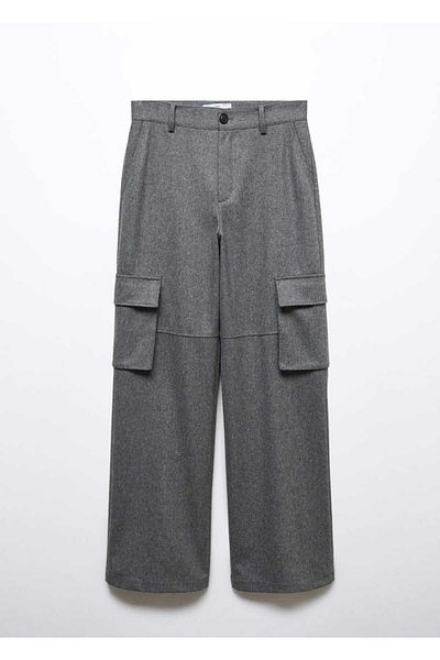 MANGO Woman Wool blend cargo pants