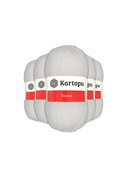 Kartopu خيط حياكة يدوي من كريستال ليف (500 جرام) - 010 أبيض