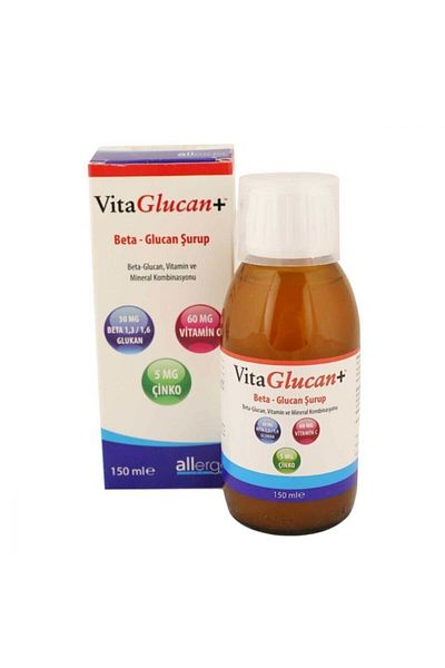 Allergo Vitaglucan Beta Glucan Vitamin Syrup 150 ml