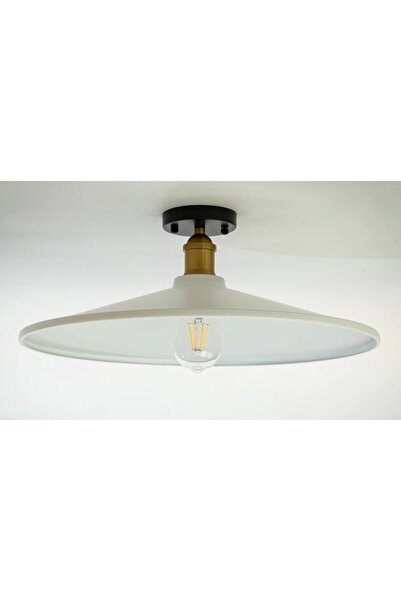 RİOLİGHT RETRO,RUSTİK,VİNTAGE BEYAZ BAŞLIK 1XE27 ESKİTME DUYLU METAL PLOFONYE...