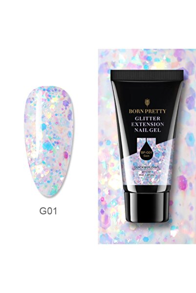 Born Pretty Simli Pullu Parlak Poly Gel 01