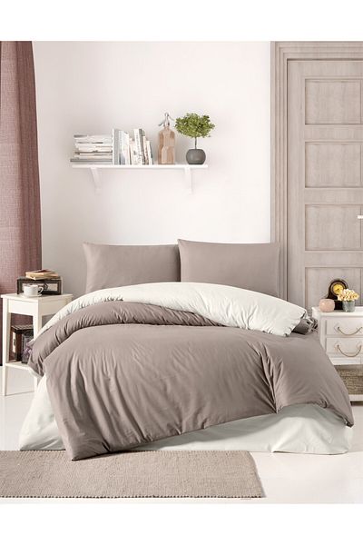 DENİZLİ ÇEYİZ Комплект завивки Firuze Single Ranforce Trend Coffee Cream