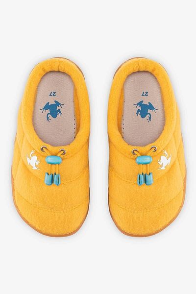HOPFRÖG Παιδικά παπούτσια Hoppuff Fleece Yellow Barefoot