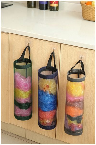 ebulduk 1 Hangable Nylon Bag Collector - Bag Holder and Storage Basket