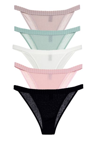 Vanilya Secret Women's Colorful Low Waist Seamless Laser Cut Panties 3 Pack  - Trendyol