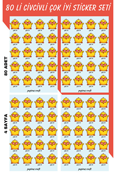 Craft PAPIRUS CRAFT Set nalepnica za nastavnike Nagrada za učenike 80 komada ...