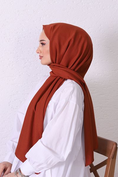 shalby Βαμβακερό Cazz Shawl Hijab Cinnamon