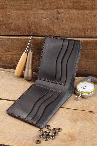 New Coast Leather 1900's Ανδρικό πορτοφόλι από γνήσιο και πραγματικό δέρμα χειροποίητο