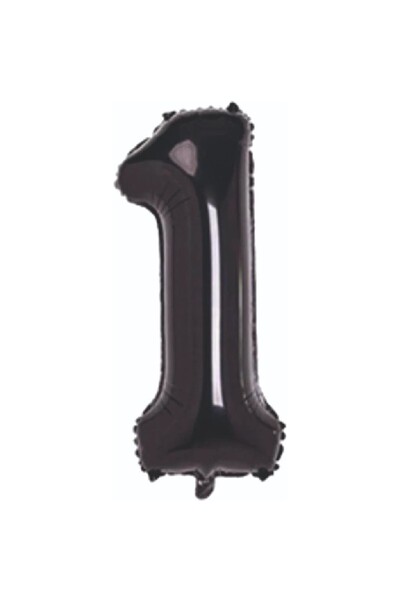Bkmc BLACK COLOR AGE FIGURE FOIL BALLON