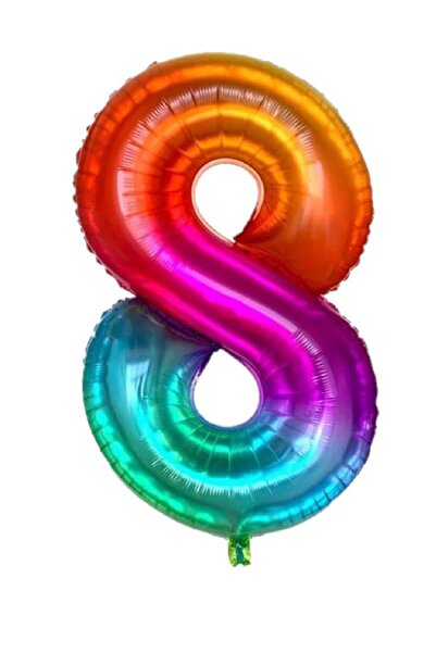 Bkmc بالون رقمي ملون بألوان قوس قزح