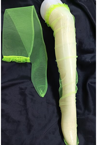 es moda shop Салса луксозни дълги чорапи с волани от тюл в неоново жълто